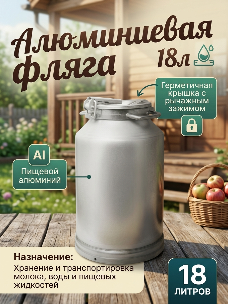 Фляга алюминиевая 18л ТМ Калитва